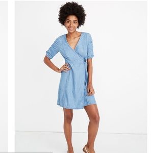 Madewell denim wrap dress